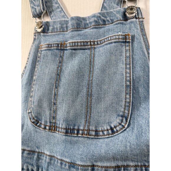 Old Navy Denim Overalls Women’s Size 8 Blue Stretch Cotton Straight Leg Casual - Picture 11 of 14